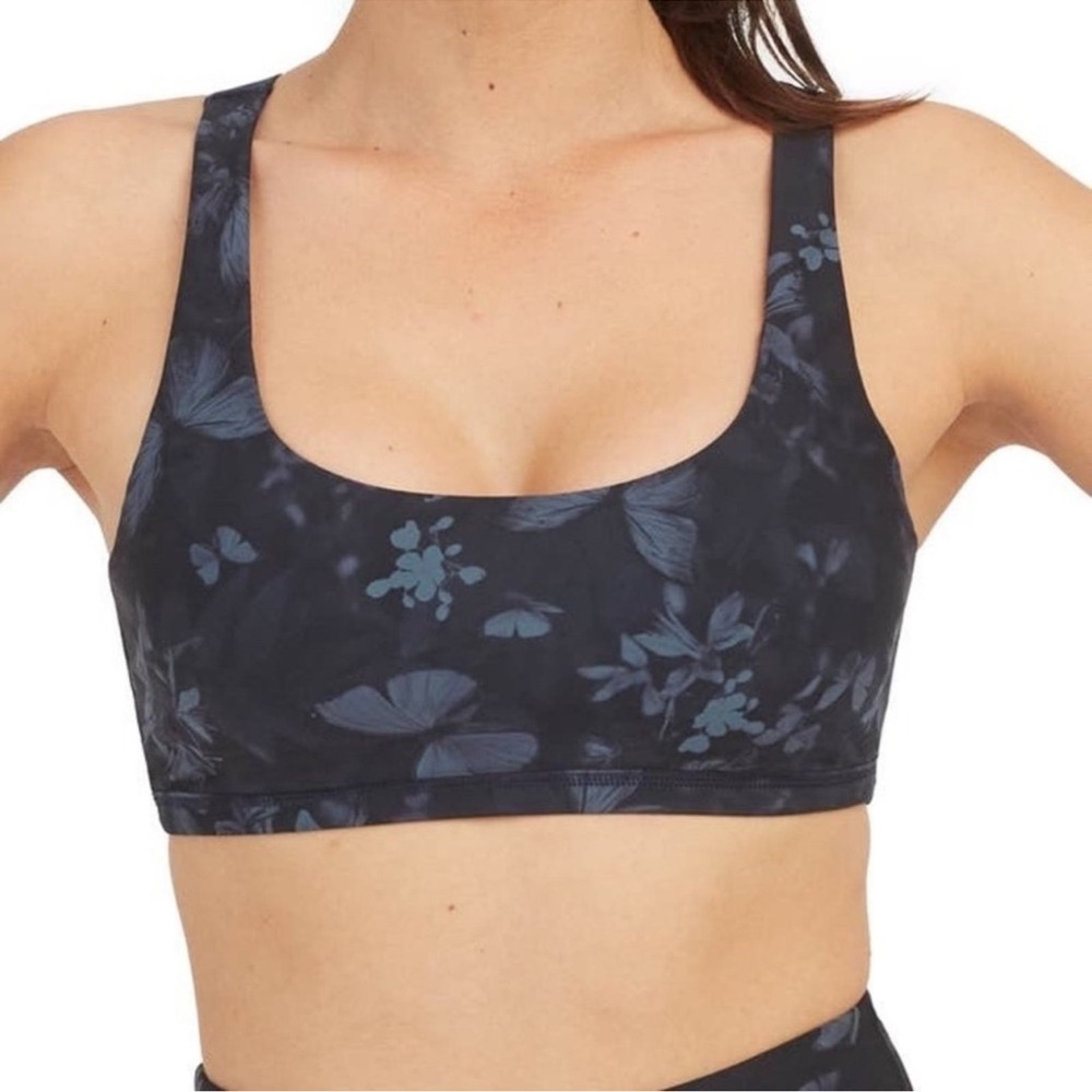 SPANX Printed Low Impact Sports Bra Midnight Garden Large